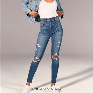 Abercrombie ultra high rise super skinny jeans